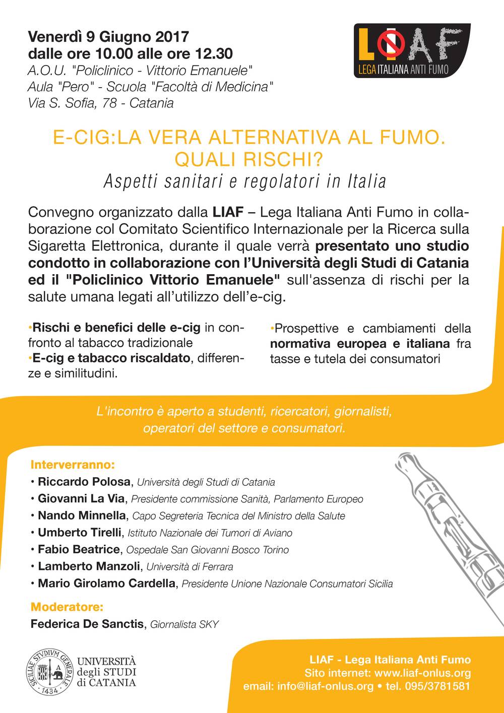 E-cig: la vera alternativa al fumo. Quali Rischi? Aspetti sanitari e regolatori in Italia.