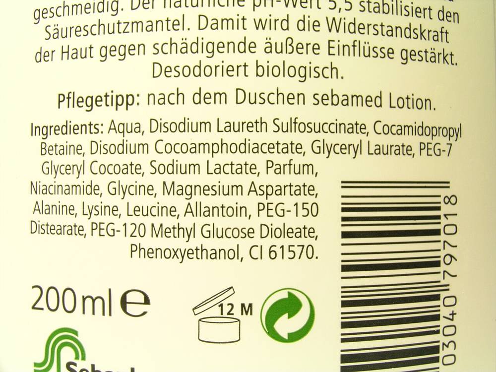Etichetta di un prodotto con l’elenco degli ingredienti