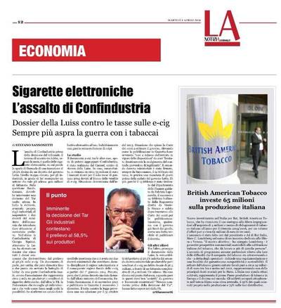Sigarette elettroniche: l’assalto di Confindustria