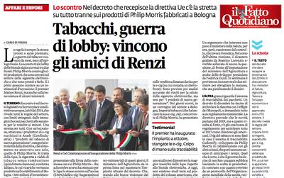 Tabacchi, guerra di lobby: vincono gli amici di Renzi | Il Fatto Quotidiano