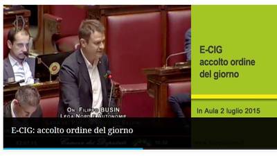 Legge di Delegazione UE, OdG Busin (LNP) impegna il Governo a riformare norme e imposte sulle e-cig