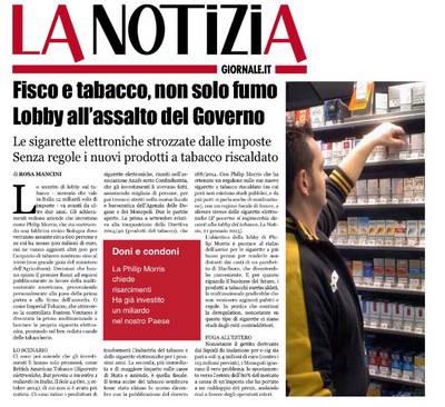 Fisco e tabacco, non solo fumo. (La solita) lobby all’assalto del Governo | La Notizia