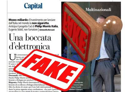 Philip Morris, l’AD Sidoli attacca le sigarette elettroniche
